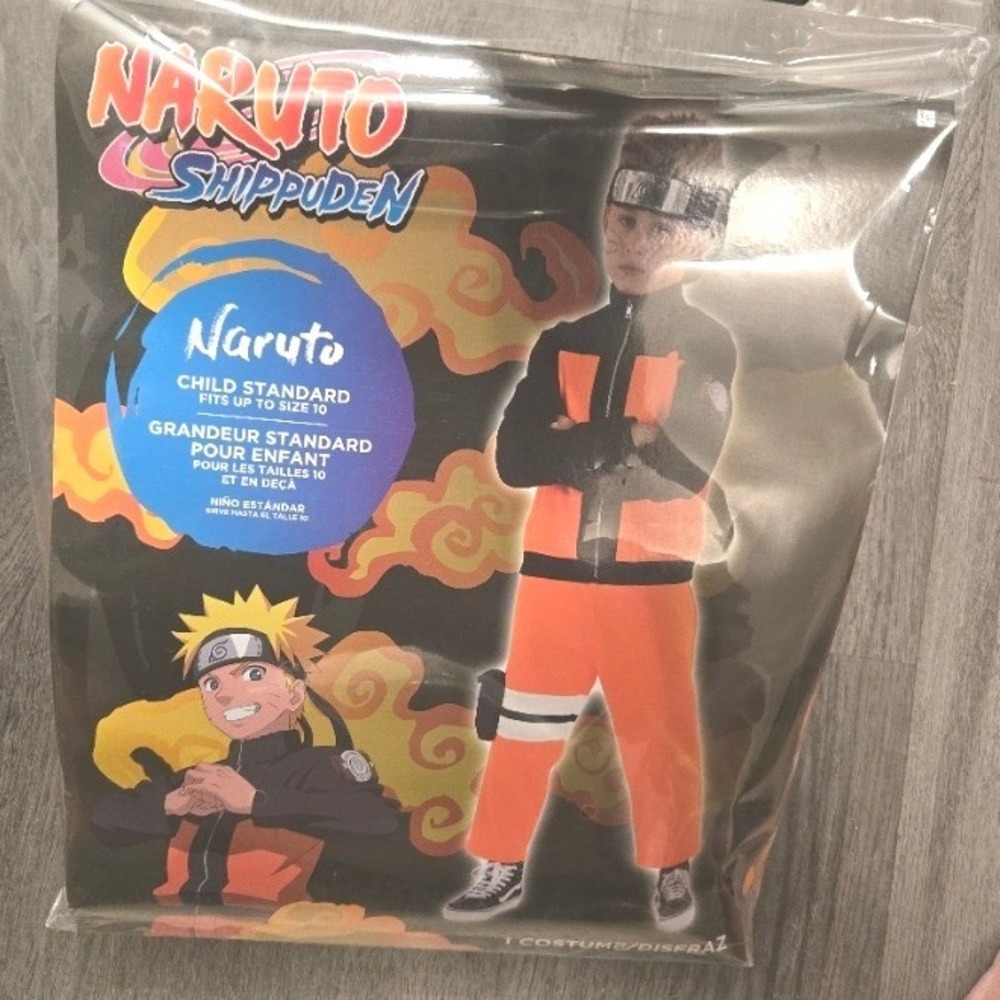 Naruto Shippuden Uzumaki Child Costume 3-Piece Set Child Standard NEW